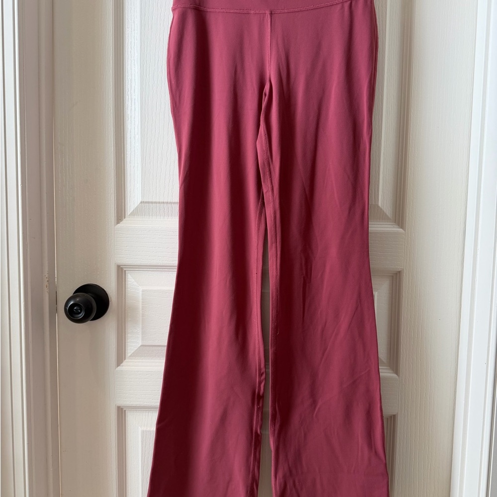 Athleta Girl Dark Pink Flare Leggings